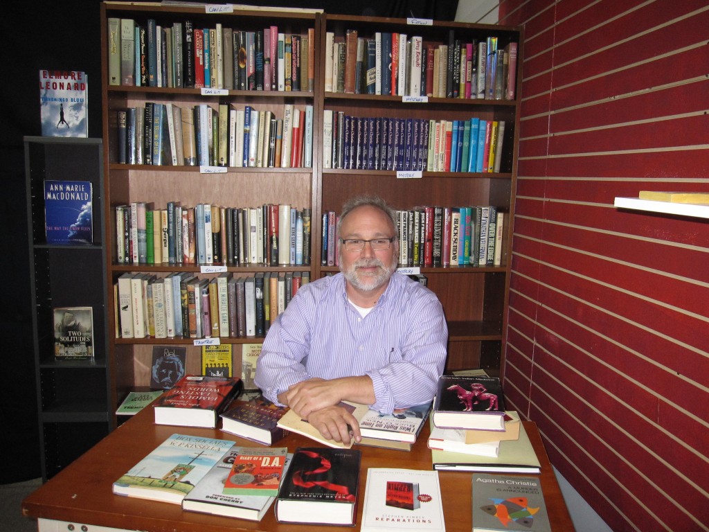 Meet Jamey Piedalue, book lover and book seller. (Photo by Rebecca Douglass)