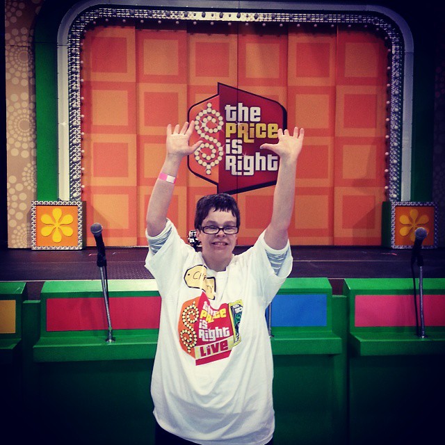 Christy Huskins living it up on the set of Price is Right at the Dartmouth Sportsplex
